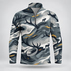 Elk Flow Alter Camo Waffle Quarter-Zip Pull Over - EHQZS1002