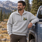 Packout Crew Elk Embroidered Quarter-Zip Sweatshirt - EHEQZ1002