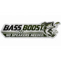 Bass Boost No Speakers Needed metal car emblem, full product view
