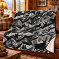 Shadow Ridge Glassing Fleece Blanket draped on a couch