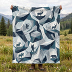 Alpine Facet Backcountry Fleece Blanket full print front