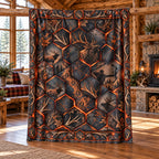 Lava Comb Bull Fleece Blanket full print front