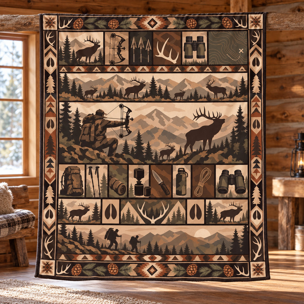 Trading Post Bowhunt Fleece Blanket full print front