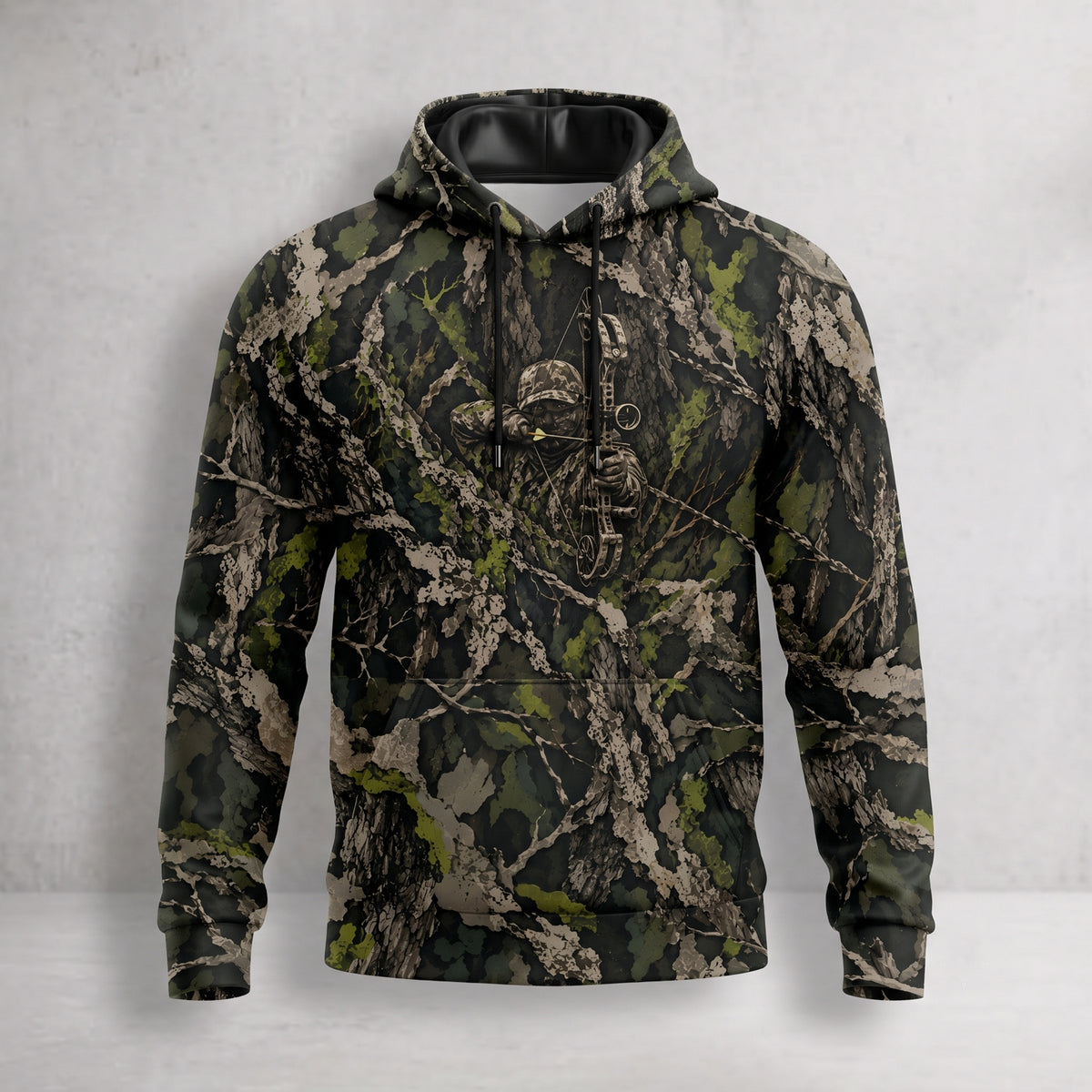 Bowhunting Shadow Bark Field Pullover Hoodie front