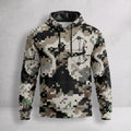 Bowhunting Pixel Grid Draw Field Pullover Hoodie front
