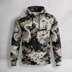 Bowhunting Pixel Grid Draw Field Pullover Hoodie front