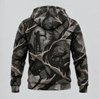 Bowhunting Shadow Antler Timber Fleece Full-Zip Hoodie back