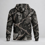 Bowhunting Shadow Antler Timber Field Pullover Hoodie back