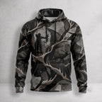 Bowhunting Shadow Antler Timber Field Pullover Hoodie front
