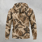 Elk Hunting Shed Antler Drift Fleece Full-Zip Hoodie back