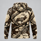 Elk Hunting Bull Branch Timber Fleece Full-Zip Hoodie back