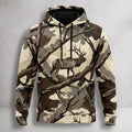 Elk Hunting Bull Branch Timber Field Pullover Hoodie front