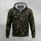Bowhunting Reaper Draw Oak Fleece Full-Zip Hoodie front