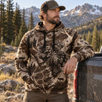 Bowhunting Bone Draw Antler Field Pullover Hoodie angled view