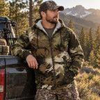 Bowhunting Hex Ridge Elk Fleece Full-Zip Hoodie angled view