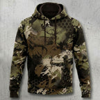 Bowhunting Hex Ridge Elk Field Pullover Hoodie front