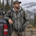 Bowhunting Fog Timber Draw Fleece Full-Zip Hoodie angled view