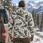 Bowhunting Snow Basin Bull Fleece Full-Zip Hoodie back
