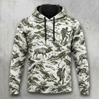 Bowhunting Snow Basin Bull Field Pullover Hoodie front
