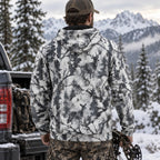 Bowhunting Birch Snow Buck Field Pullover Hoodie back