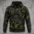 Elk Hunting Acid Flow Field Pullover Hoodie front