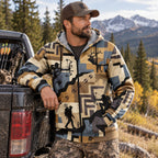 Elk Hunting Switchback Climb Fleece Full-Zip Hoodie angled view