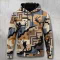 Elk Hunting Switchback Climb Field Pullover Hoodie front