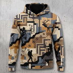 Elk Hunting Switchback Climb Field Pullover Hoodie front