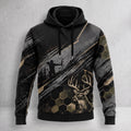 Whitetail Deer Night Brush Field Pullover Hoodie front
