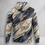 Whitetail Deer Shard Ridge Field Pullover Hoodie back