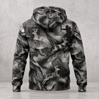 Whitetail Deer Smoke Run Fleece Full-Zip Hoodie back