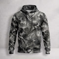 Whitetail Deer Smoke Run Field Pullover Hoodie front