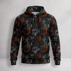 Whitetail Deer Line Icon Field Pullover Hoodie front