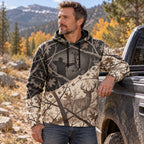Whitetail Deer Thicket Veil Field Pullover Hoodie angled view