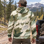 Whitetail Deer Sage Brush Run Fleece Full-Zip Hoodie back
