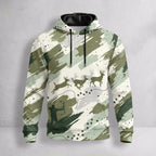 Whitetail Deer Sage Brush Run Field Pullover Hoodie front