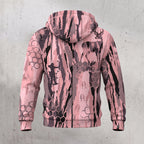 Whitetail Deer Rose Camo Fleece Full-Zip Hoodie back