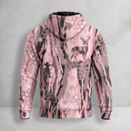 Whitetail Deer Rose Camo Field Pullover Hoodie back