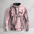 Whitetail Deer Rose Camo Field Pullover Hoodie front