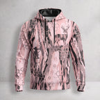 Whitetail Deer Rose Camo Field Pullover Hoodie front