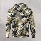 Whitetail Deer Sand Draw Fleece Full-Zip Hoodie back