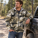 Whitetail Deer Sand Draw Fleece Full-Zip Hoodie angled view