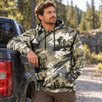 Whitetail Deer Sand Draw Field Pullover Hoodie angled view