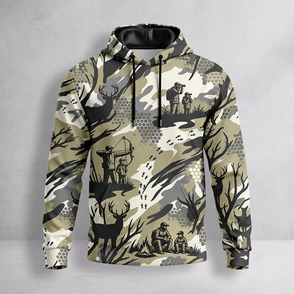 Whitetail Deer Sand Draw Field Pullover Hoodie front