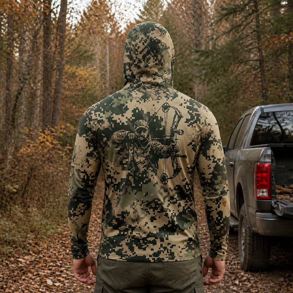 Digital Draw Camo Performance Hoodie Back
