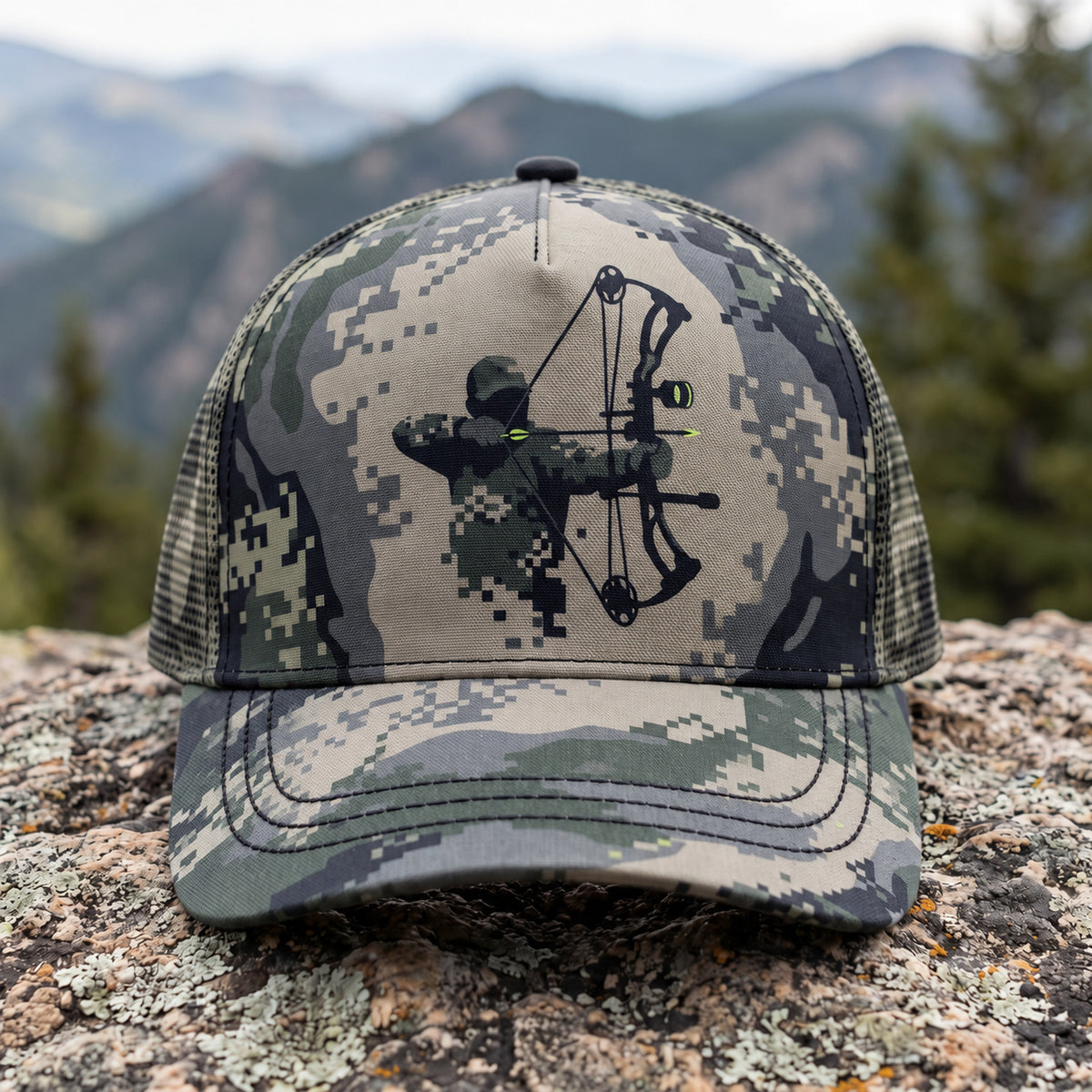 Pixel Draw Archer Mesh Cap 2.0 front