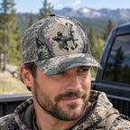 Pixel Draw Archer Mesh Cap 2.0 worn outdoors