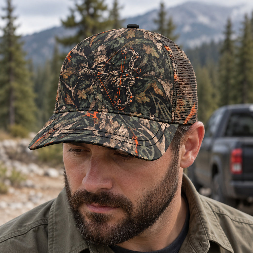 Oak Leaf Reaper Mesh Cap 2.0 worn outdoors