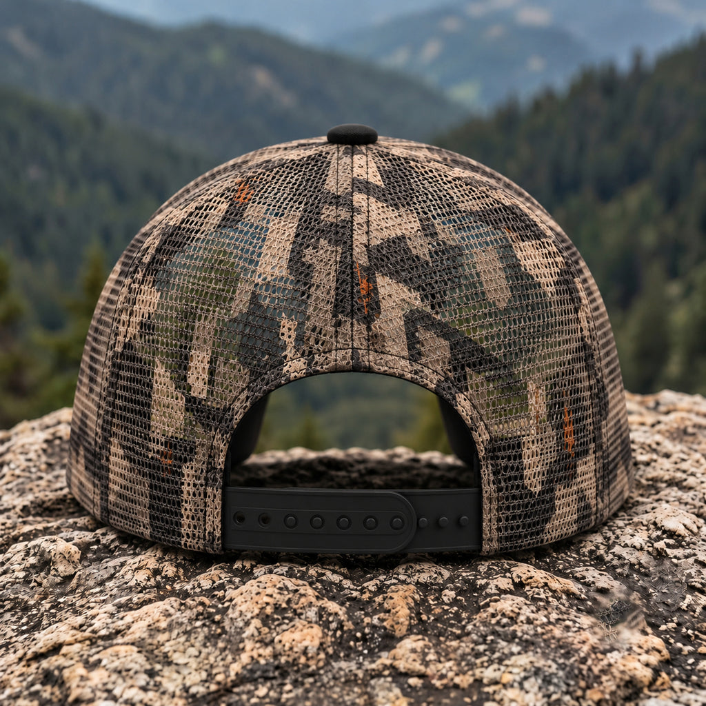 Glitch Block Archer Mesh Cap 2.0 back closure