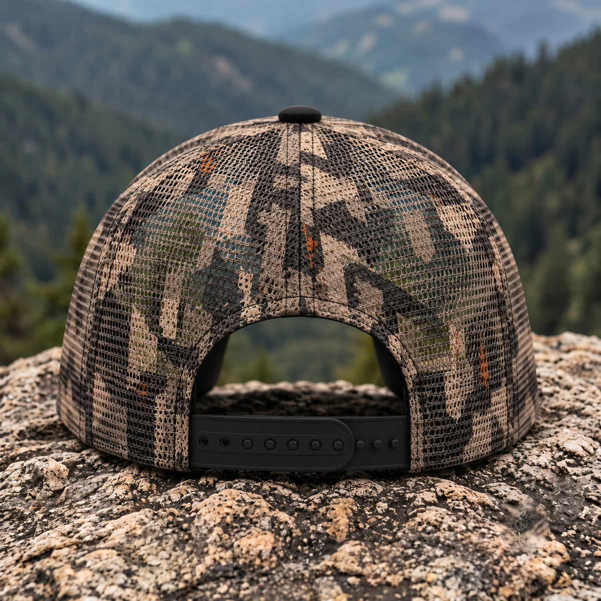 Glitch Block Archer Mesh Cap 2.0 back closure